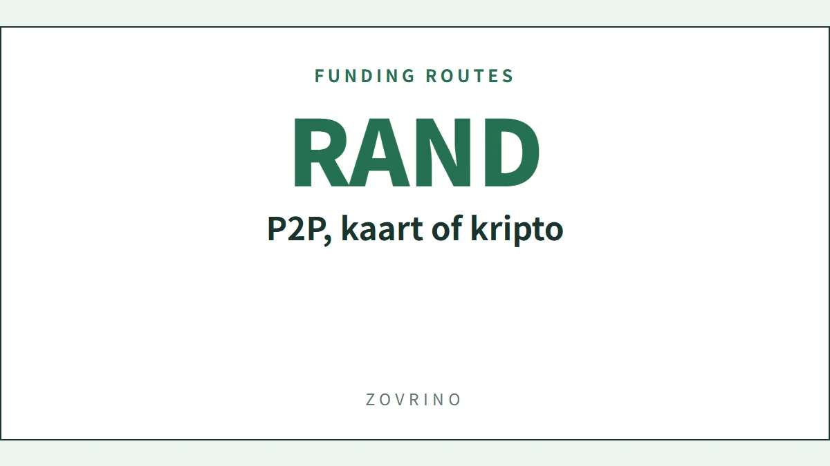 Rand na Binance: P2P, kaart of kripto?