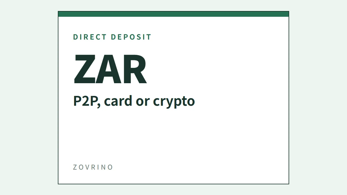 Deposit ZAR to Binance: P2P, Card or Crypto?