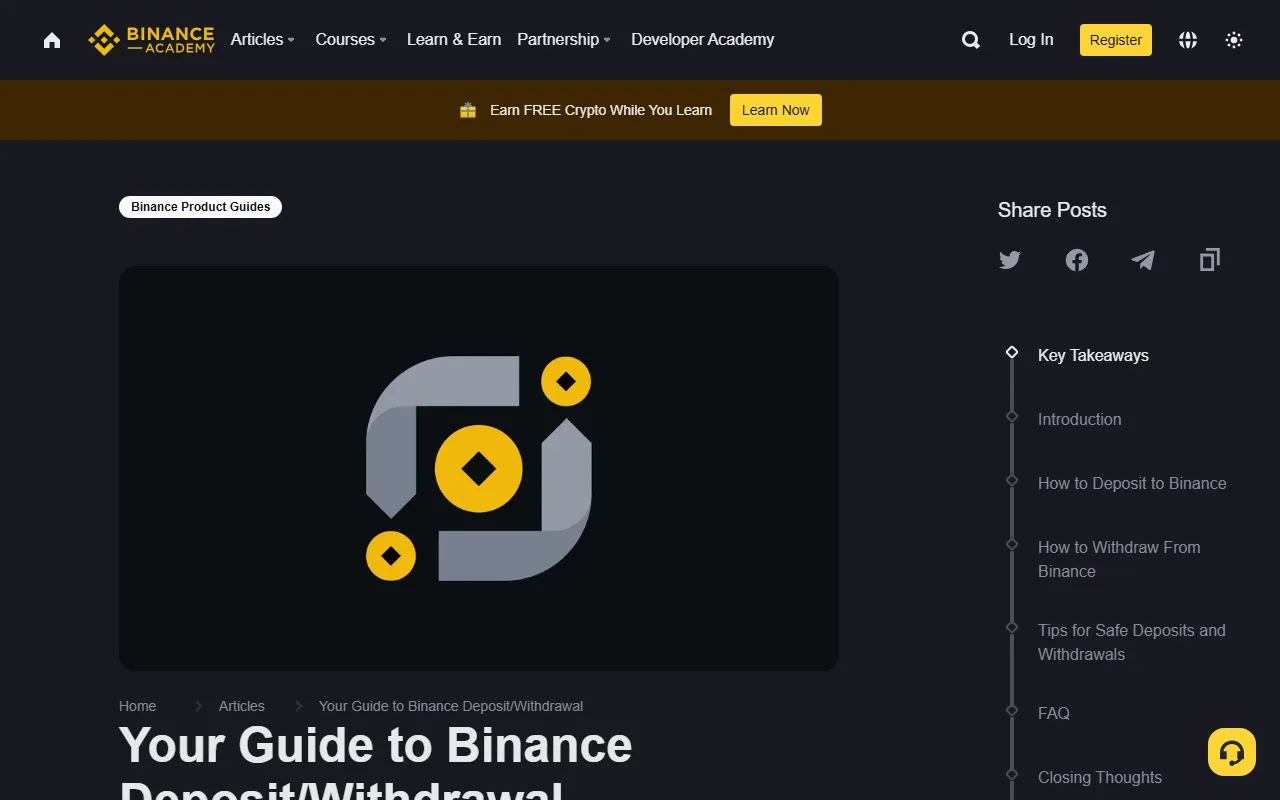 Binance Academy 官方存取款指南